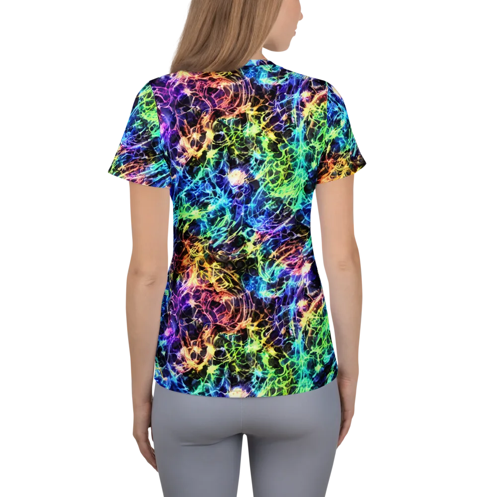 Kaleidoscope Storm on Women's Athletic T-Shirt — Back