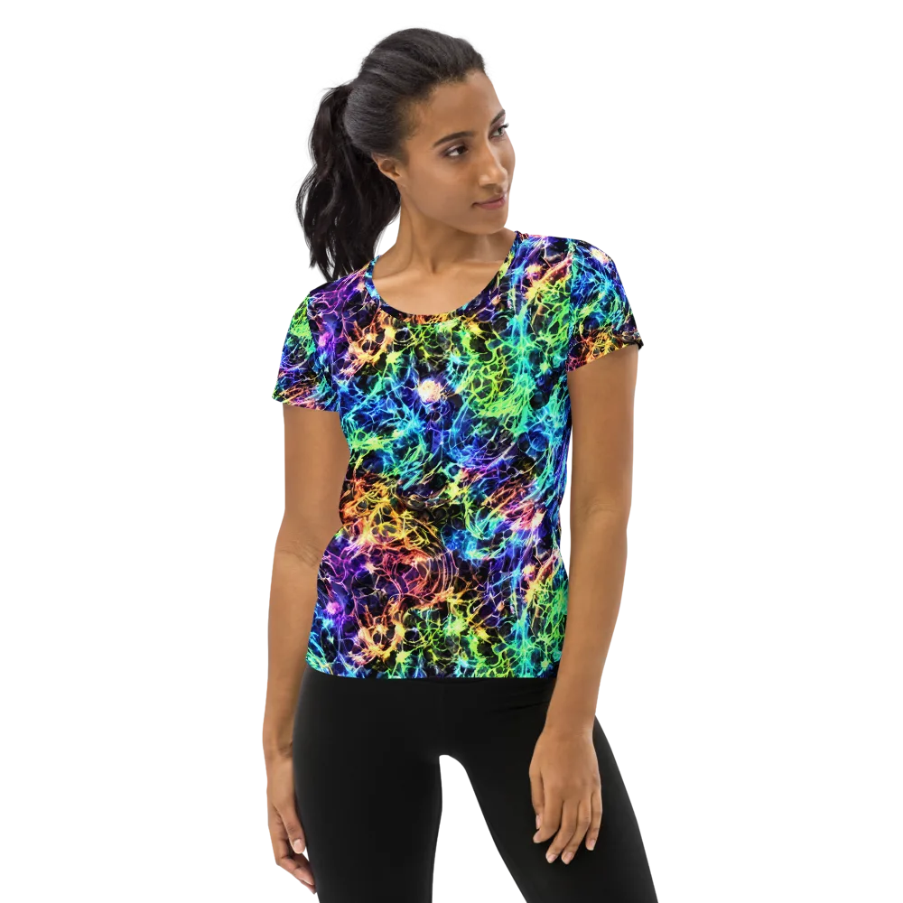 Kaleidoscope Storm on Women's Athletic T-Shirt — Front