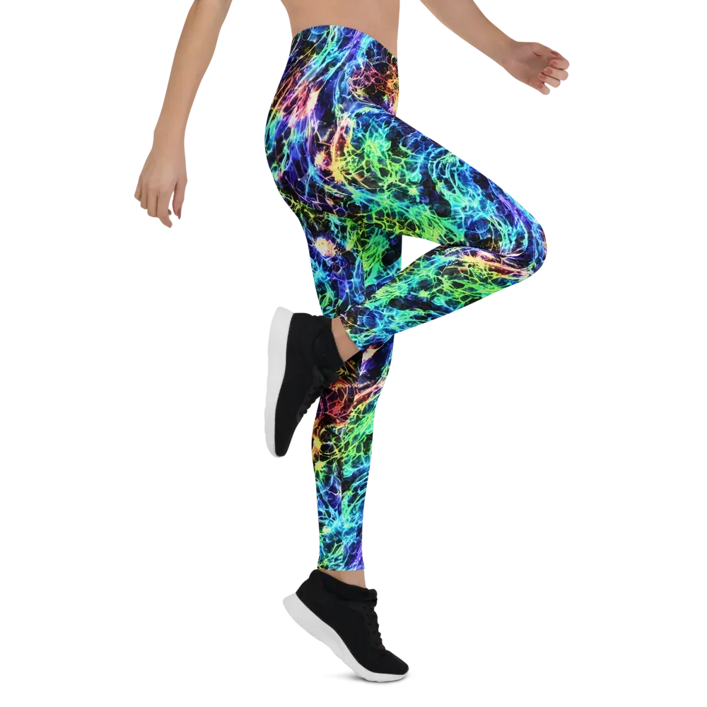 Kaleidoscope Storm on Leggings — Right
