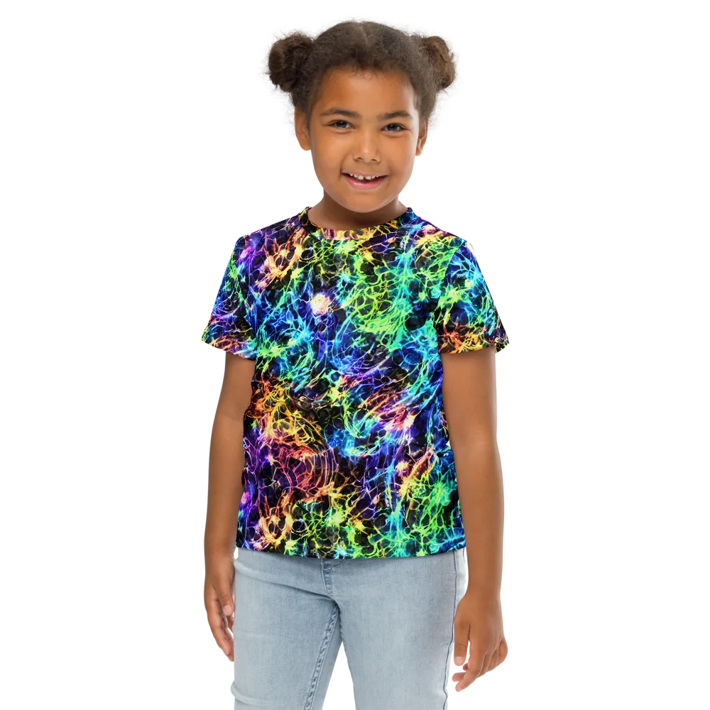 Kaleidoscope Storm on Kids Crew Neck T-Shirt — Front