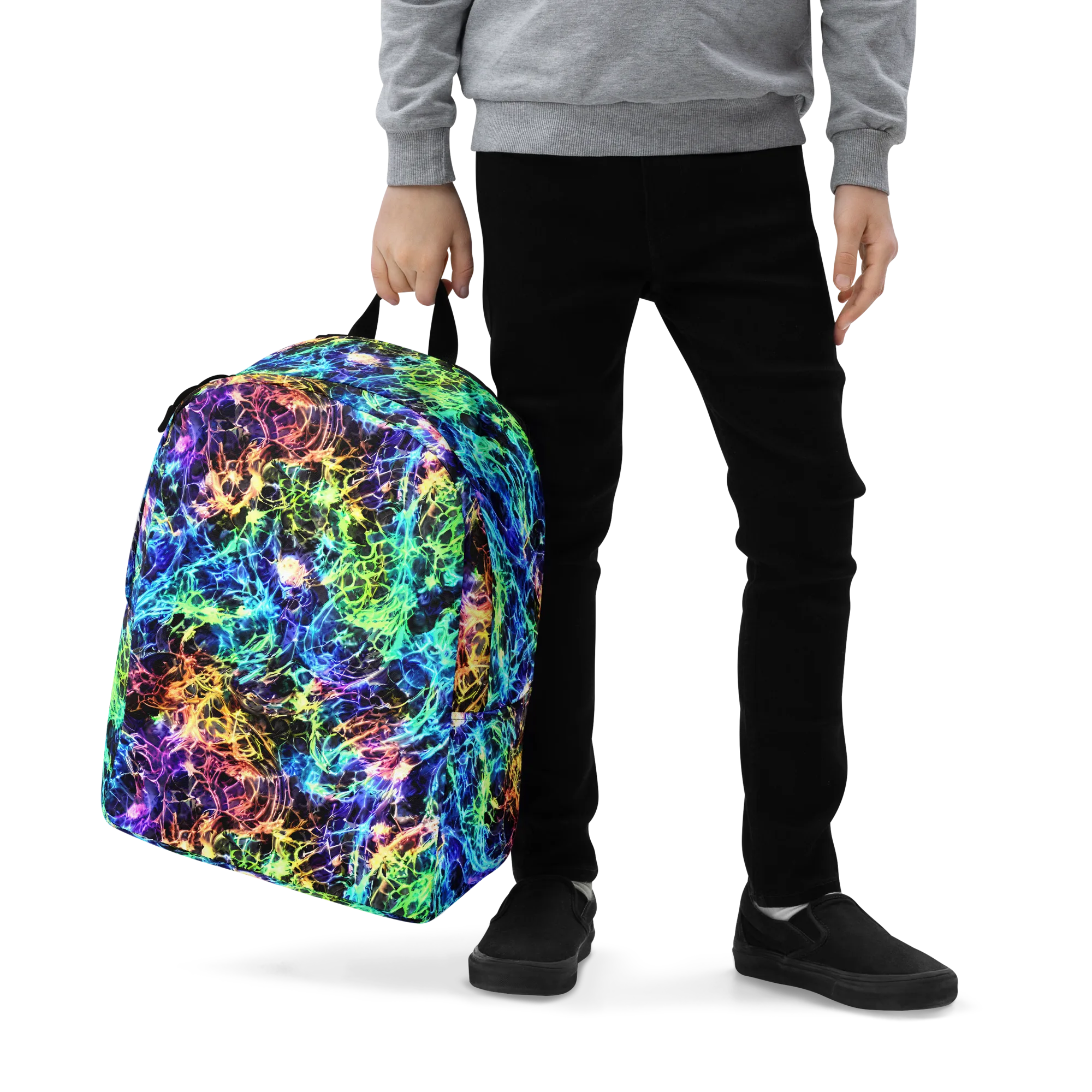 Kaleidoscope Storm on Minimalist Backpack — Zoomed-in