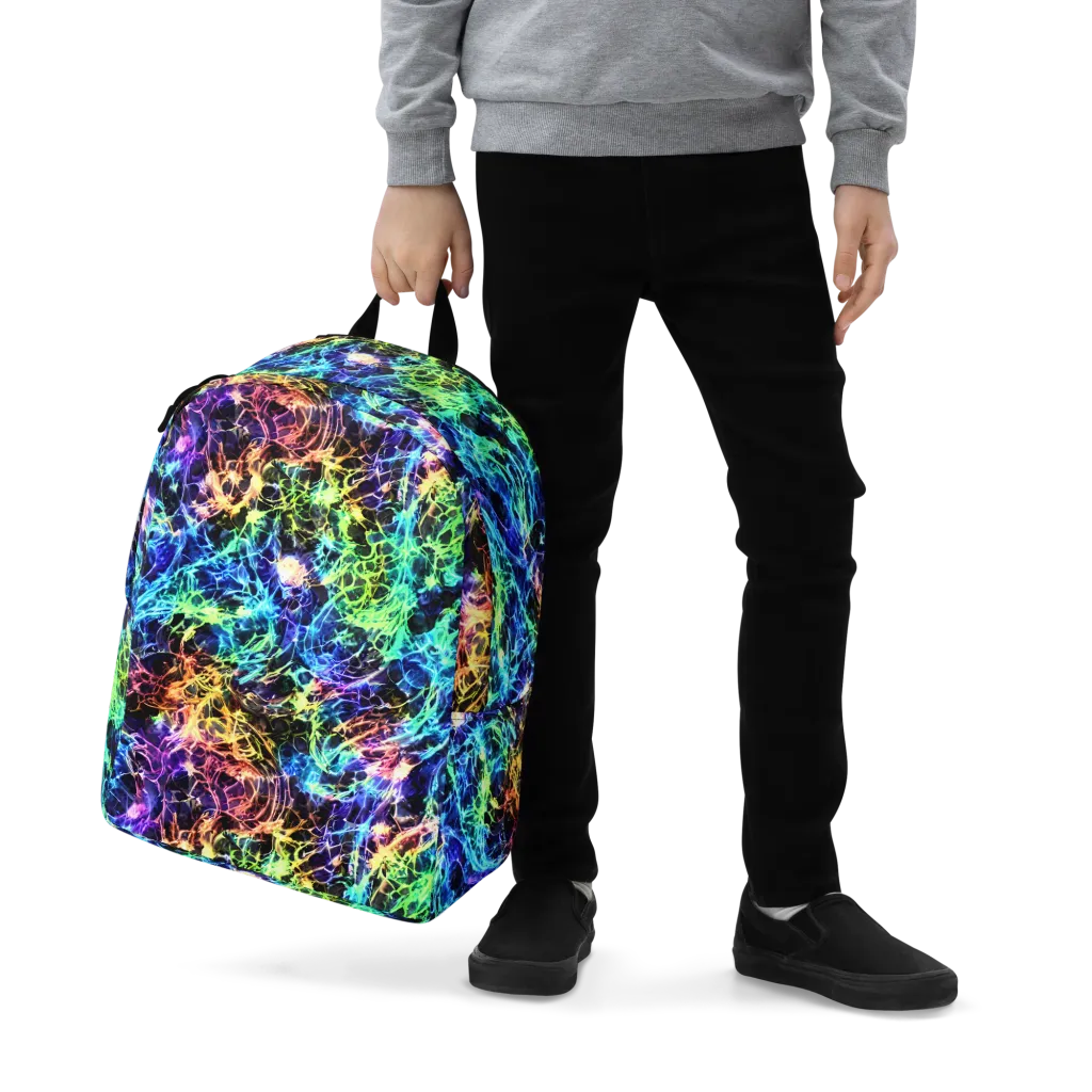 Kaleidoscope Storm on Minimalist Backpack — Zoomed-in