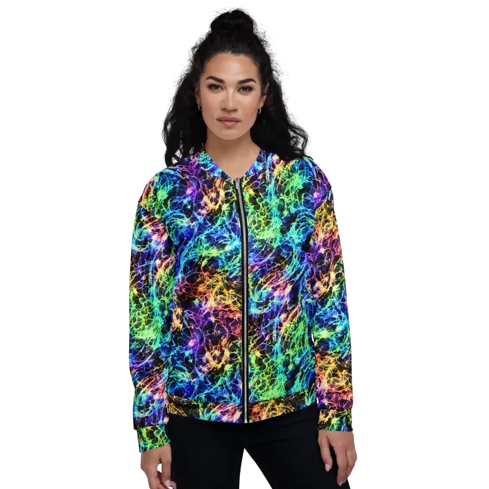 Kaleidoscope Storm on Bomber Jacket — Front