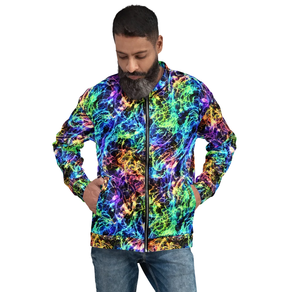 Kaleidoscope Storm on Bomber Jacket — Front