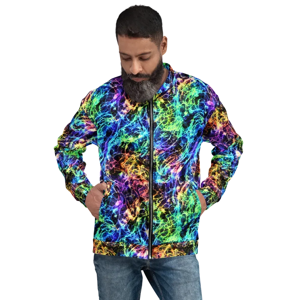 Kaleidoscope Storm on Bomber Jacket — Front