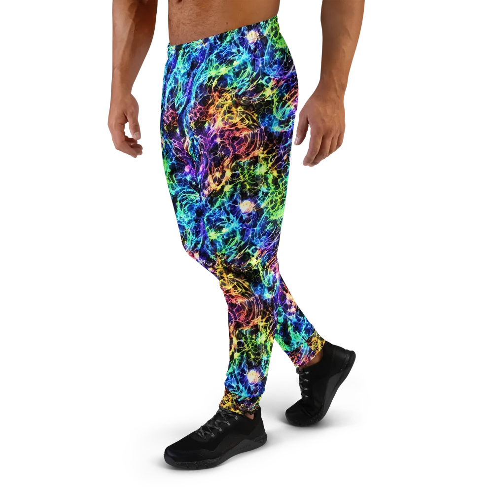 Kaleidoscope Storm on Men's Joggers — Left