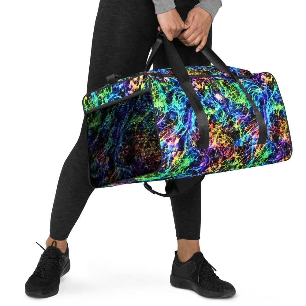 Kaleidoscope Storm on Duffle Bag — Right Front
