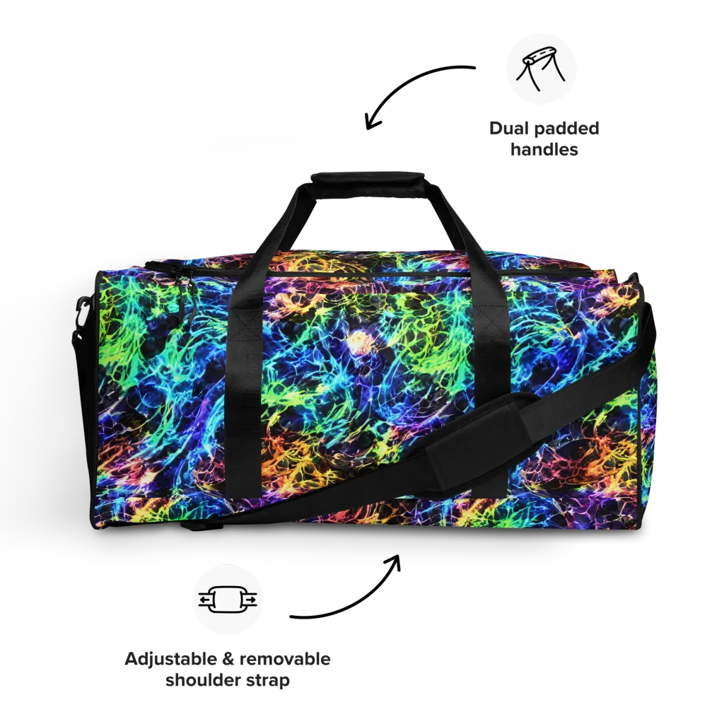 Kaleidoscope Storm on Duffle Bag — Front