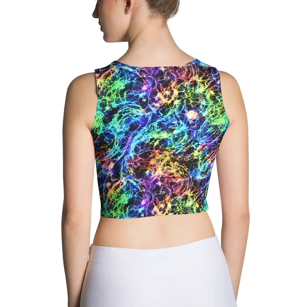 Kaleidoscope Storm on Crop Top — Back