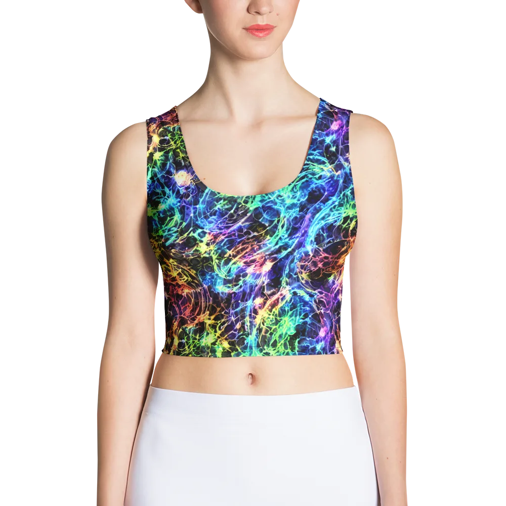 Kaleidoscope Storm on Crop Top — Front