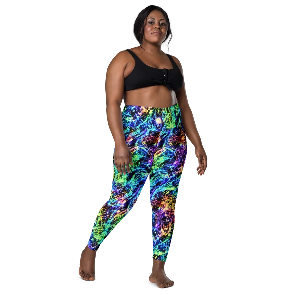 Kaleidoscope Storm on Leggings with Pockets — Front