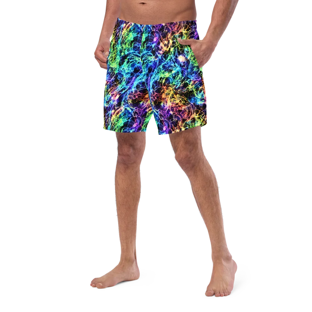 Kaleidoscope Storm on Swim Trunks — Left Front