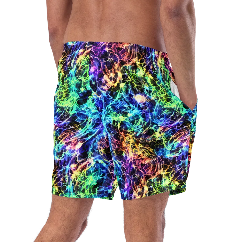 Kaleidoscope Storm on Swim Trunks — Right Back