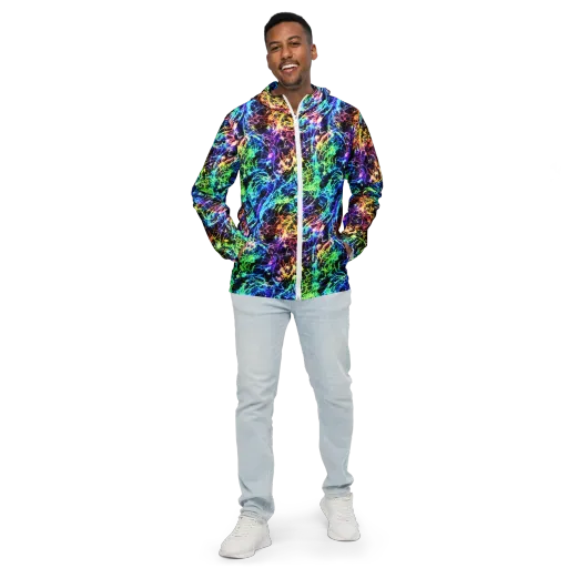 Kaleidoscope Storm on a Men's Windbreaker