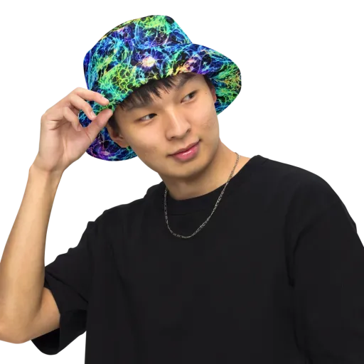 Kaleidoscope Storm on a Reversible Bucket Hat