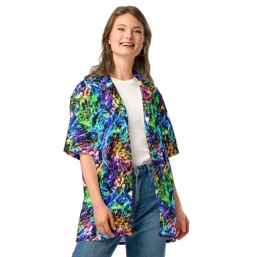 Kaleidoscope Storm on Button Shirt — Front