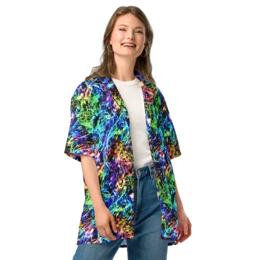 Kaleidoscope Storm on a Button Shirt