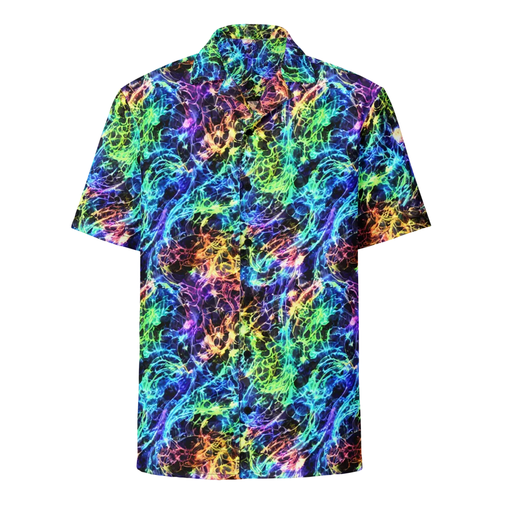 Kaleidoscope Storm on Button Shirt — Front