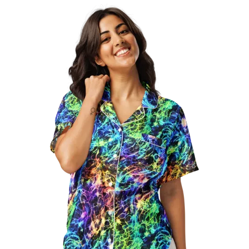 Kaleidoscope Storm on a Women's Short Sleeve Pajama Top