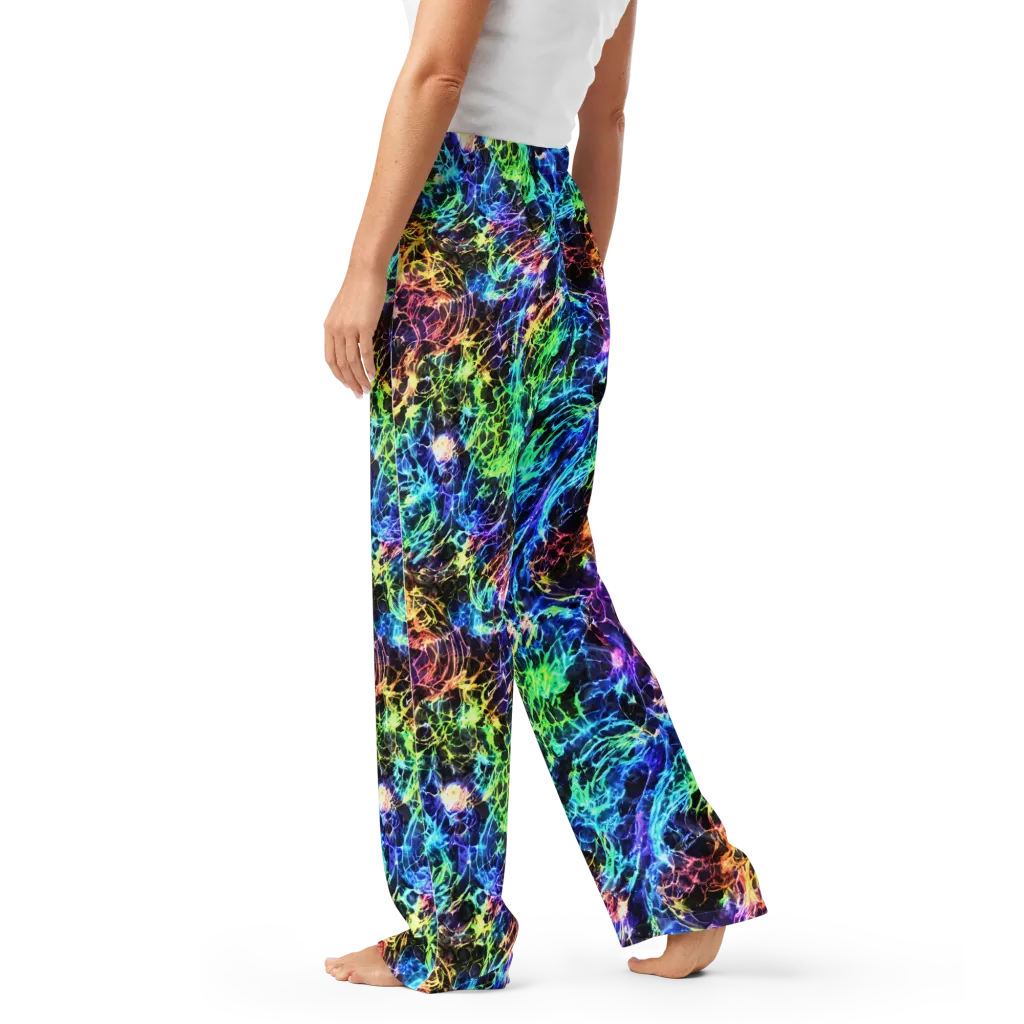 Kaleidoscope Storm on Women's Pajama Pants — Left