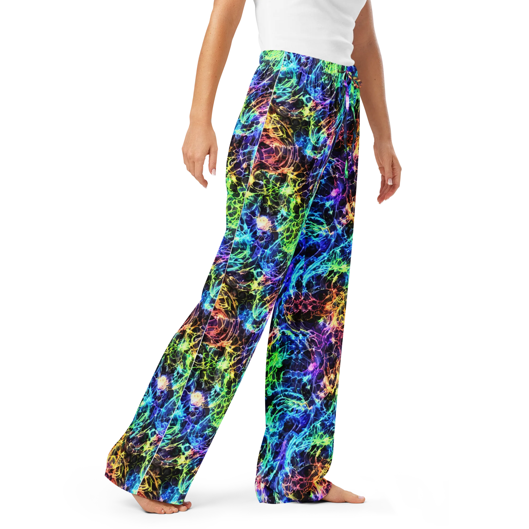 Kaleidoscope Storm on Women's Pajama Pants — Right Front