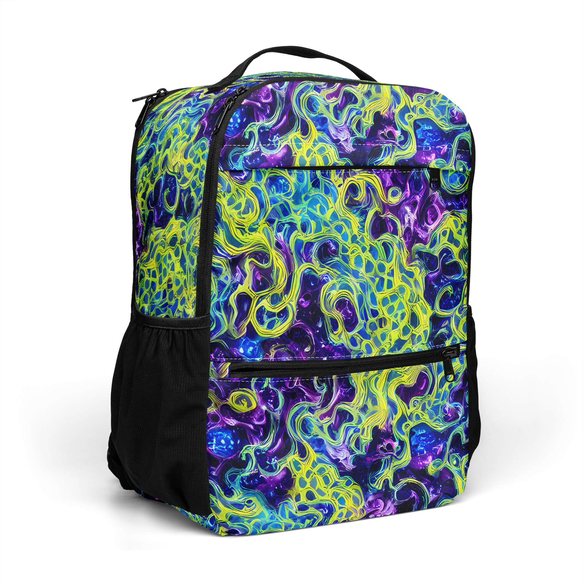 Ultraviolet Maze on Utility Backpack — Right Front