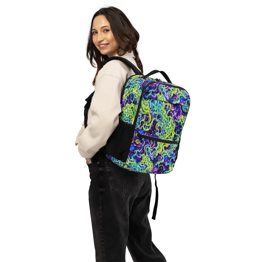 Ultraviolet Maze on Utility Backpack — Back
