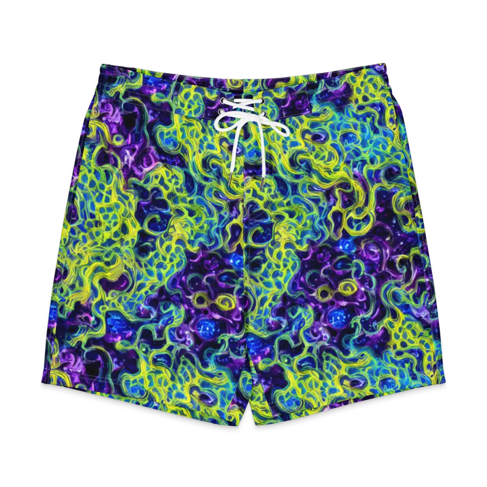 Ultraviolet Maze on Men's Board Shorts — Front