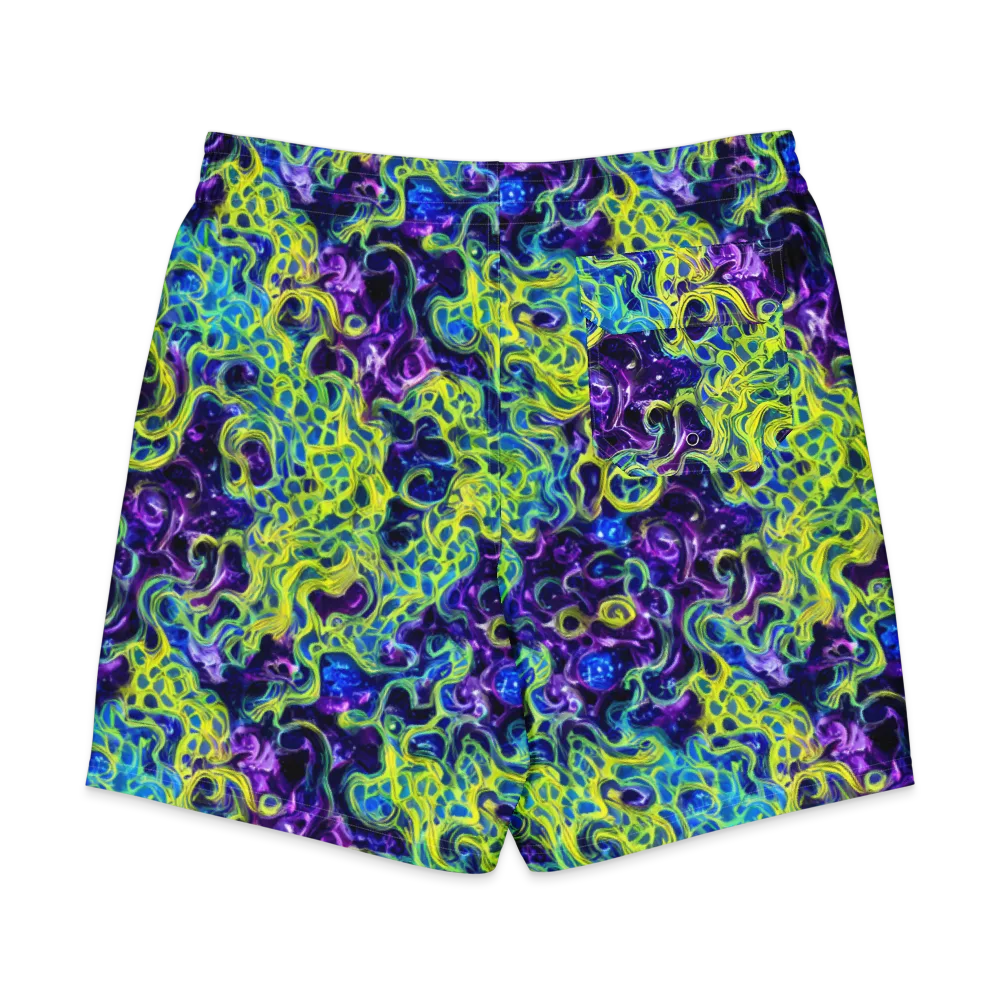 Ultraviolet Maze on Men's Board Shorts — Back
