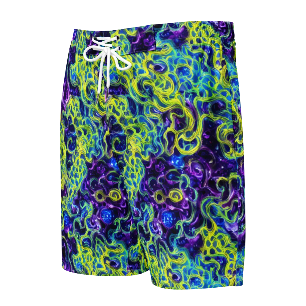 Ultraviolet Maze on Men's Board Shorts — Front