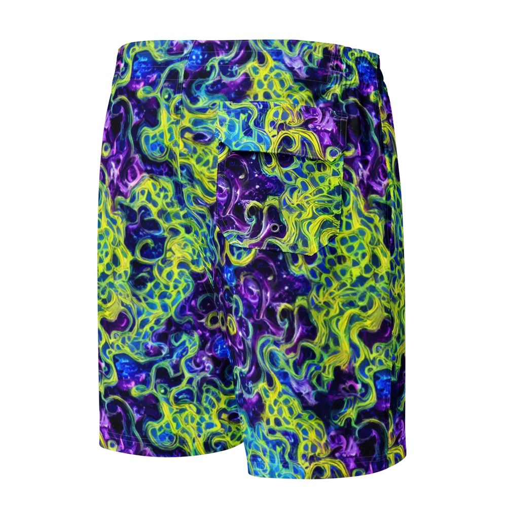 Ultraviolet Maze on Men's Board Shorts — Back