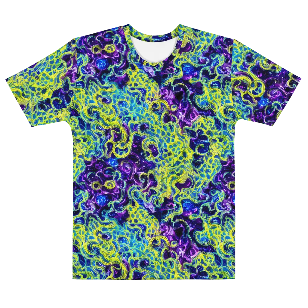 Ultraviolet Maze on Men's Cotton Crew Neck T-Shirt — Front