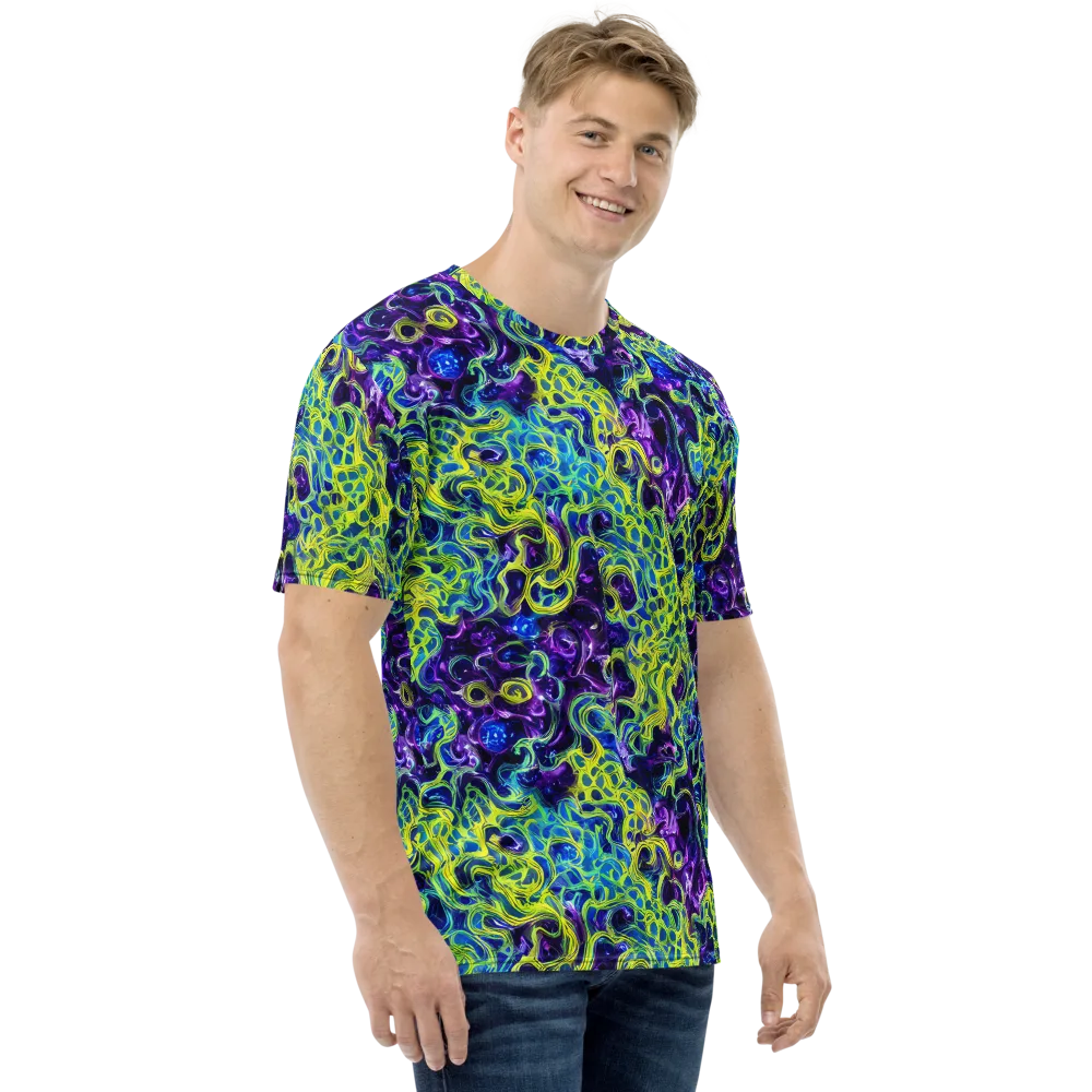 Ultraviolet Maze on Men's Crew Neck T-Shirt — Right