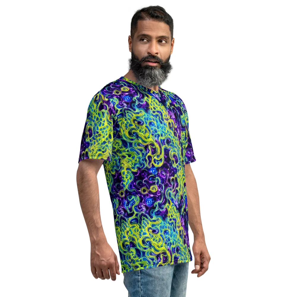 Ultraviolet Maze on Men's Crew Neck T-Shirt — Right