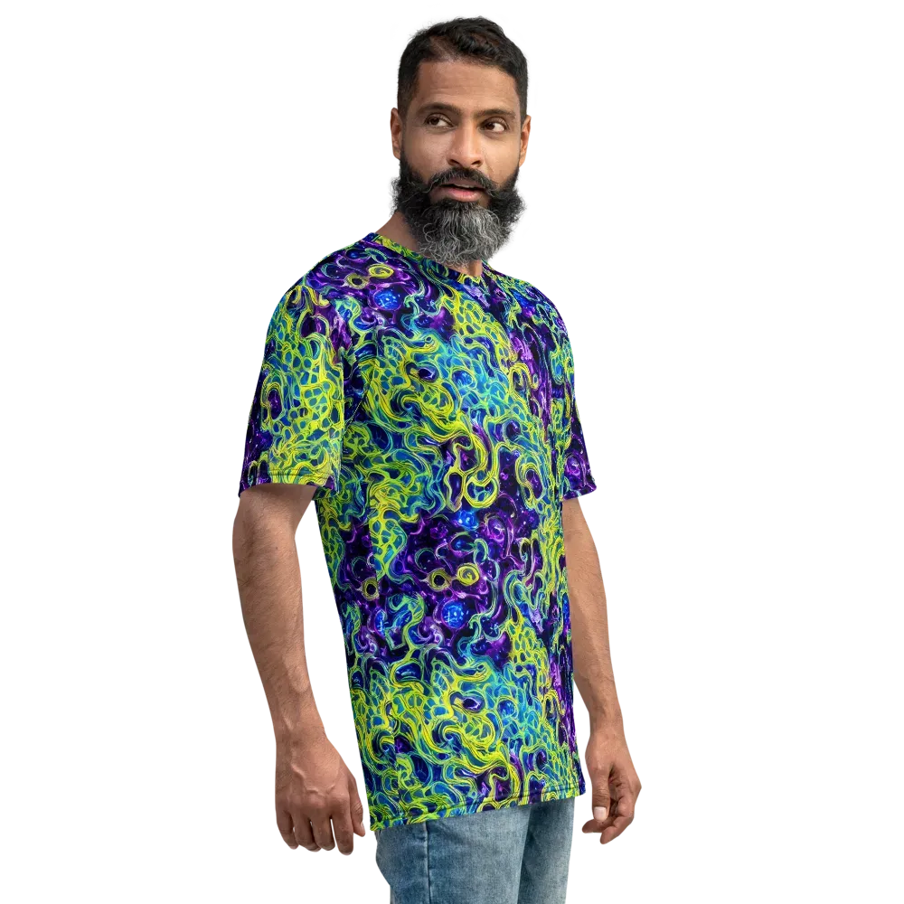 Ultraviolet Maze on Men's Crew Neck T-Shirt — Right