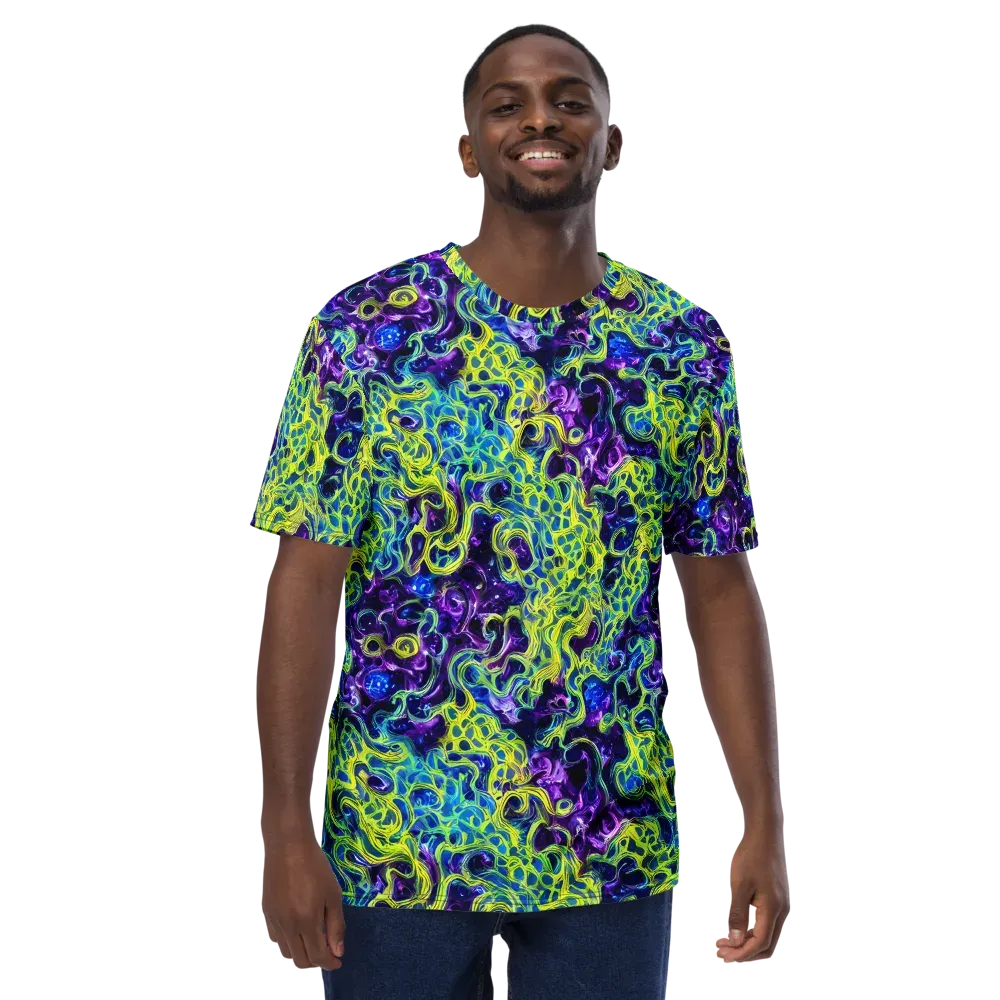Ultraviolet Maze on Men's Crew Neck T-Shirt — Front