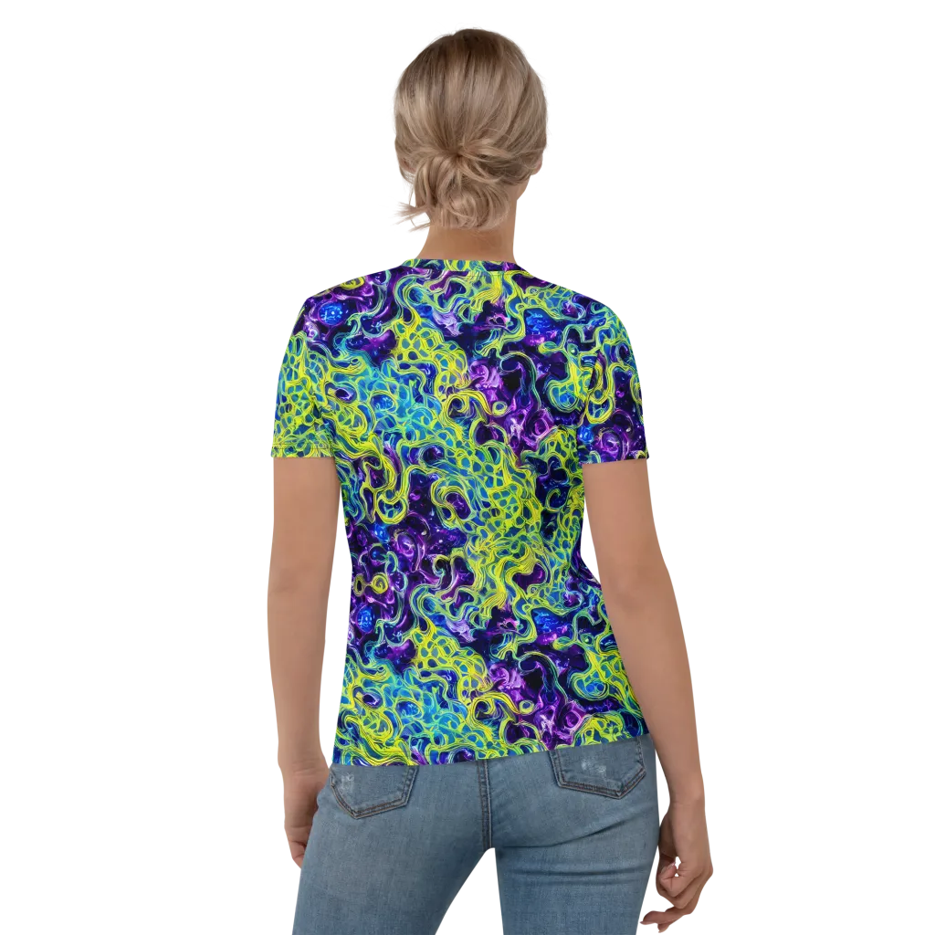 Ultraviolet Maze on Women's Crew Neck T-Shirt — Back