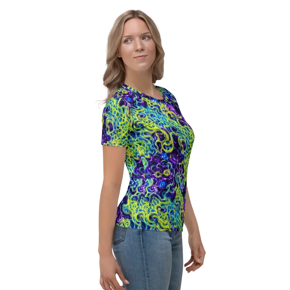 Ultraviolet Maze on Women's Crew Neck T-Shirt — Right