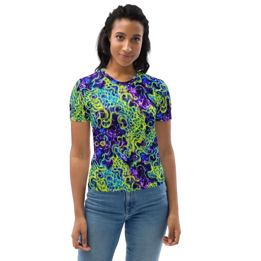 Ultraviolet Maze on Women's Crew Neck T-Shirt — Front