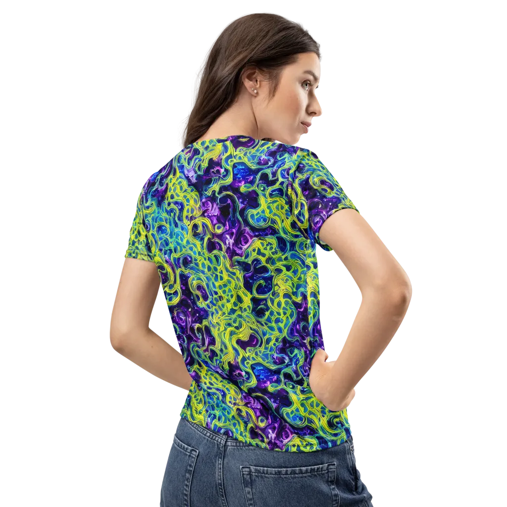 Ultraviolet Maze on Women's Crew Neck T-Shirt — Back