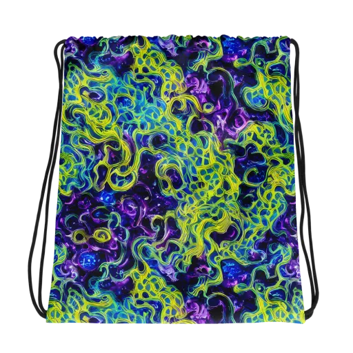 Ultraviolet Maze on a Drawstring Bag