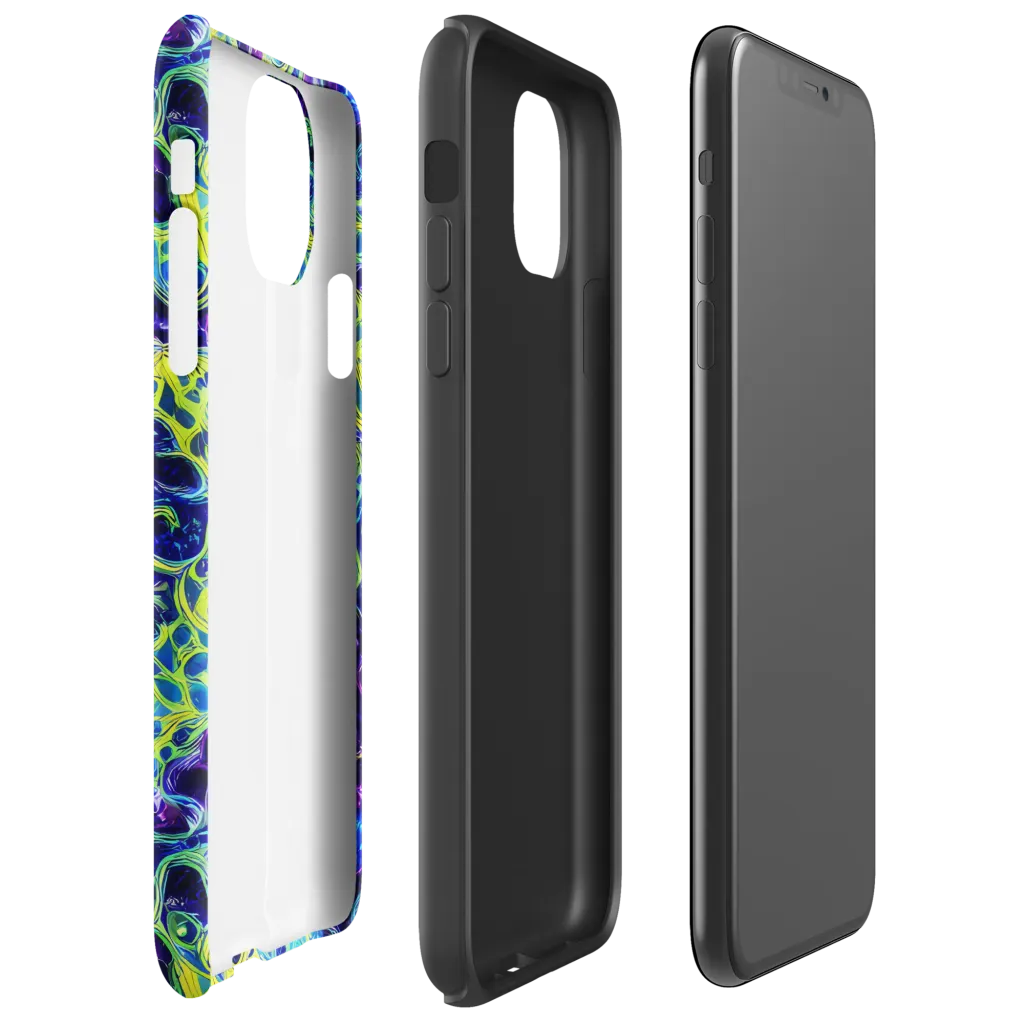 Ultraviolet Maze on Tough Case for iPhone® — Right