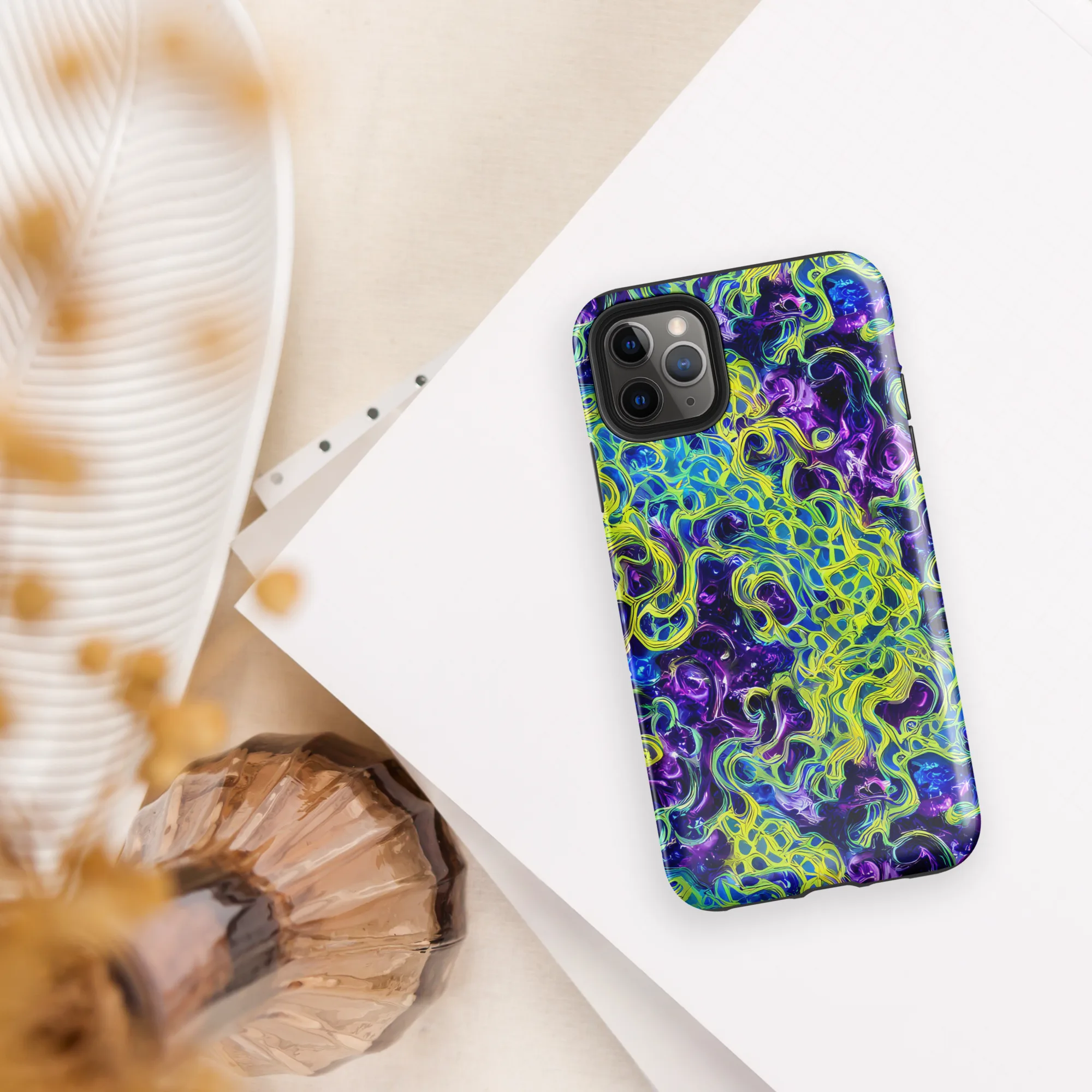 Ultraviolet Maze on Tough Case for iPhone® — Front