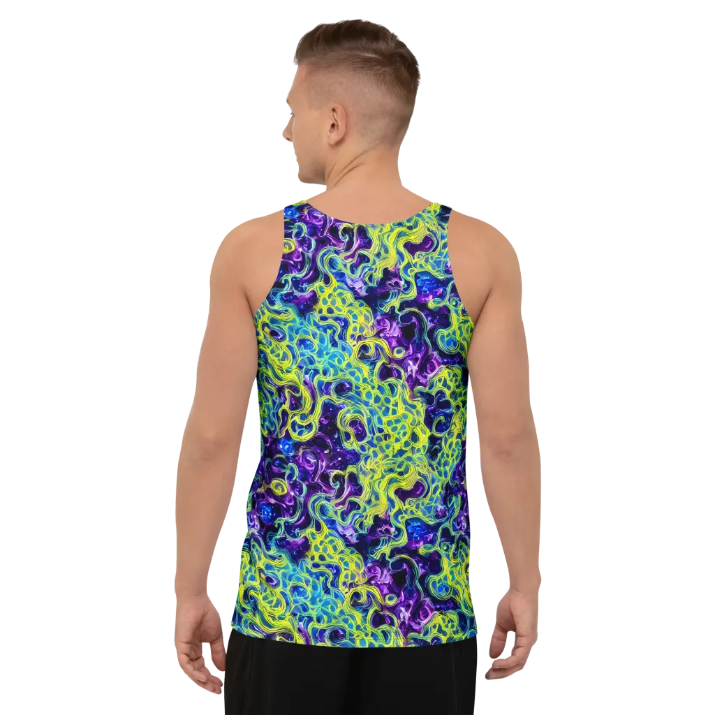 Ultraviolet Maze on Men's Tank Top — Back