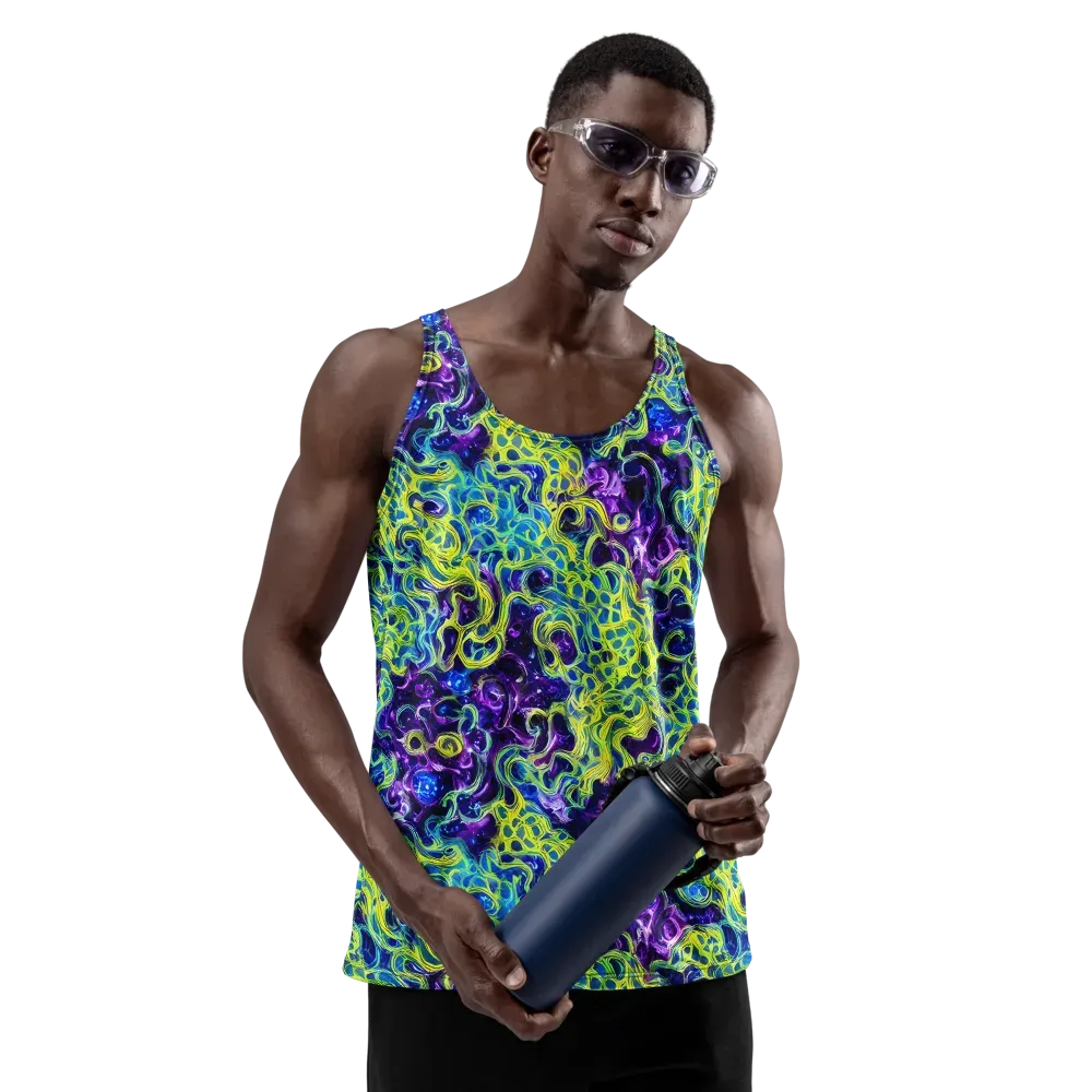 Ultraviolet Maze on Men's Tank Top — Front