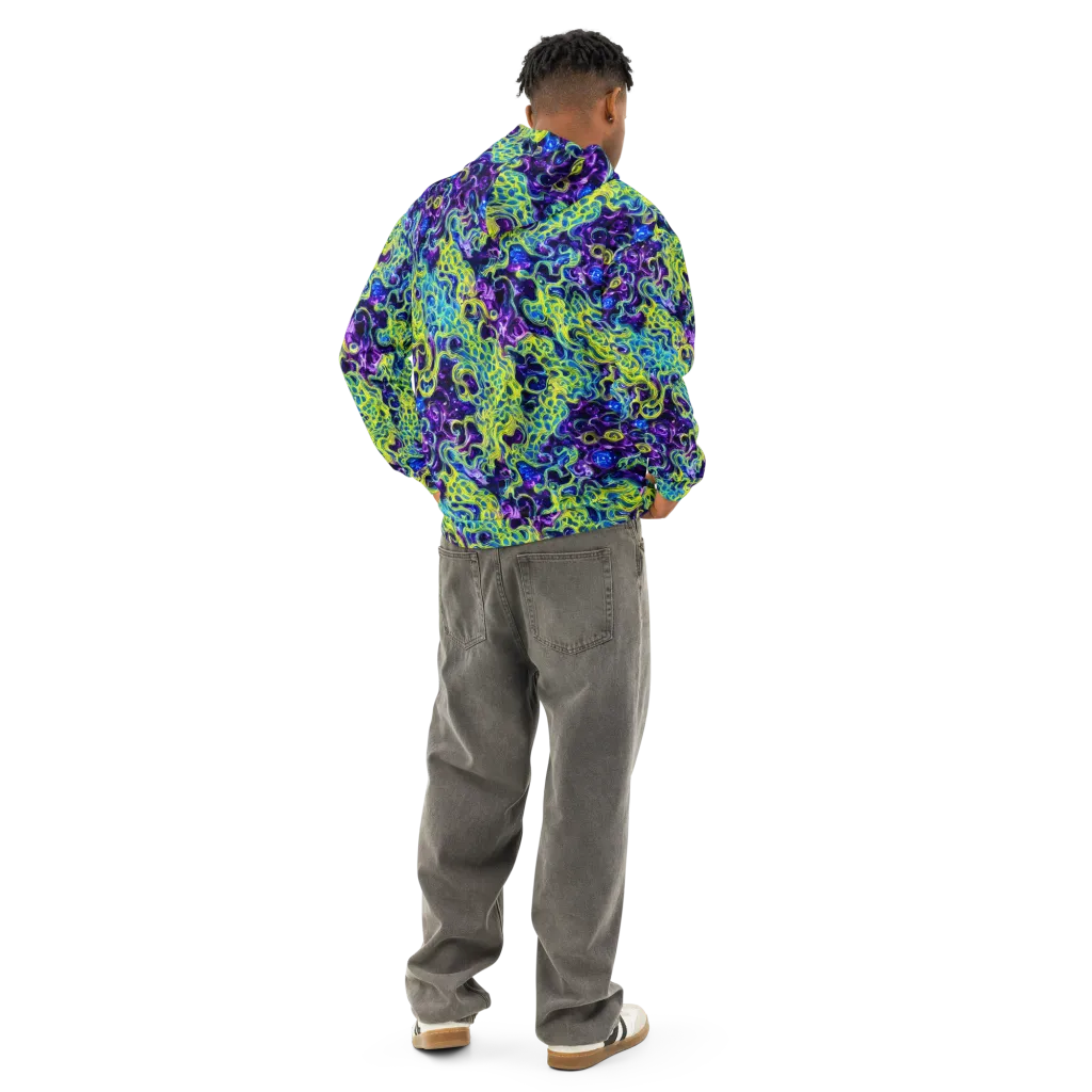 Ultraviolet Maze on Cotton Hoodie — Back