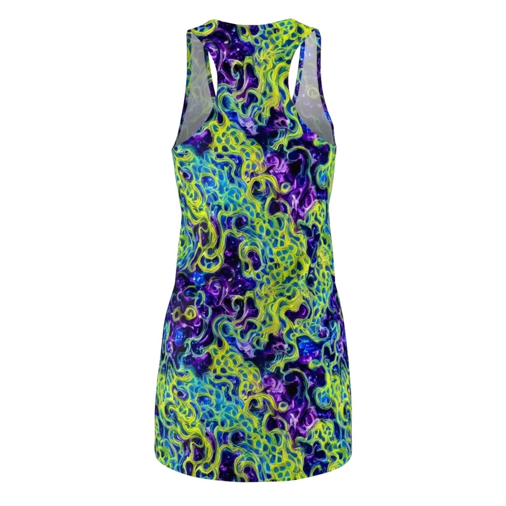 Ultraviolet Maze on Racerback Dress — Back