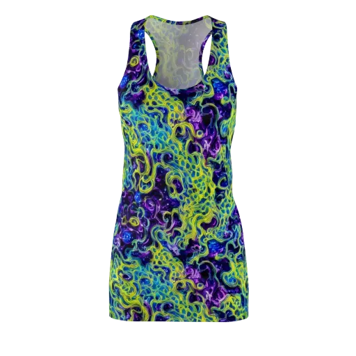 Ultraviolet Maze on a Racerback Dress