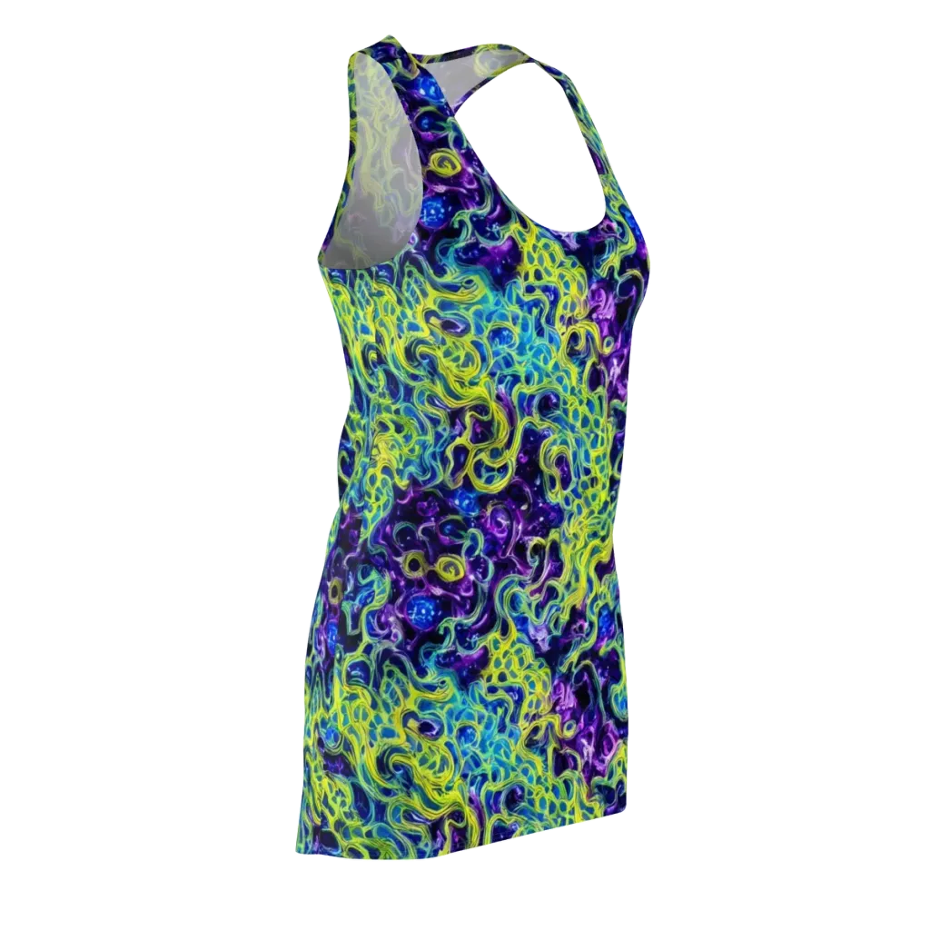 Ultraviolet Maze on Racerback Dress — Front Side