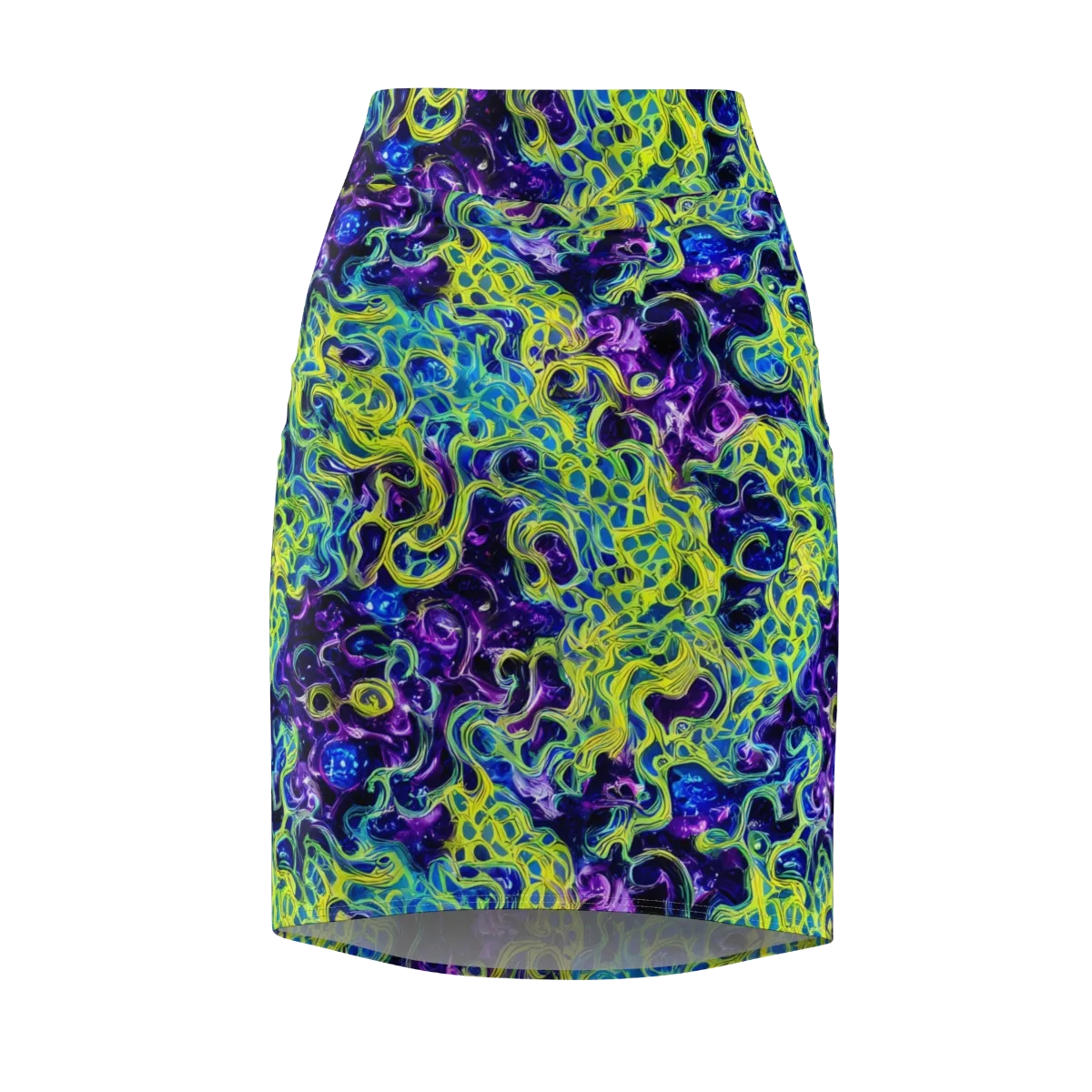 Ultraviolet Maze on Pencil Skirt — Front